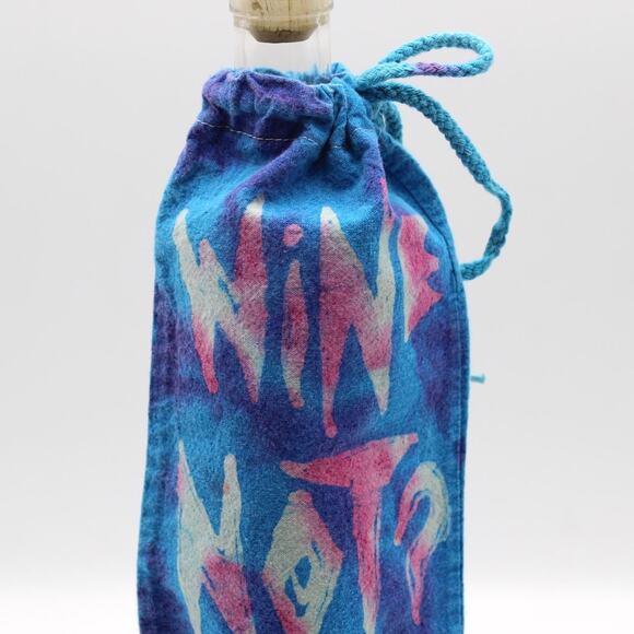 Handmade Batik Wine Bottle Bag - "Wine Not?" - Picture 3 of 7